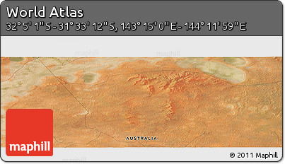 Satellite Panoramic Map of the Area around 31° 49' 7" S, 143° 43' 29" E