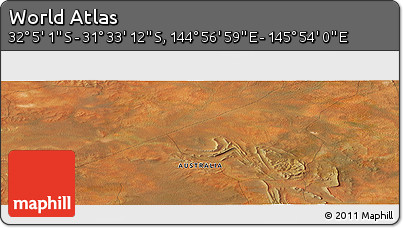 Satellite Panoramic Map of the Area around 31° 49' 7" S, 145° 25' 30" E