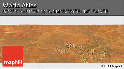 Satellite Panoramic Map of the Area around 31° 49' 7" S, 145° 25' 30" E