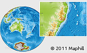 Physical Location Map of the area around 31° 49' 7" S, 152° 13' 29" E