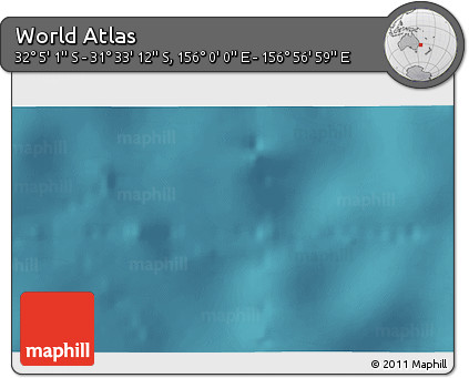 Satellite 3D Map of the Area around 31° 49' 7" S, 156° 28' 29" E