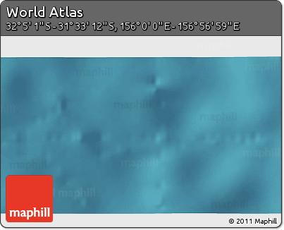Satellite 3D Map of the Area around 31° 49' 7" S, 156° 28' 29" E