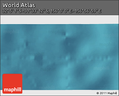 Satellite 3D Map of the Area around 31° 49' 7" S, 156° 28' 29" E