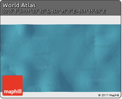 Satellite 3D Map of the Area around 31° 49' 7" S, 160° 43' 29" E