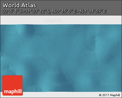 Satellite 3D Map of the Area around 31° 49' 7" S, 160° 43' 29" E