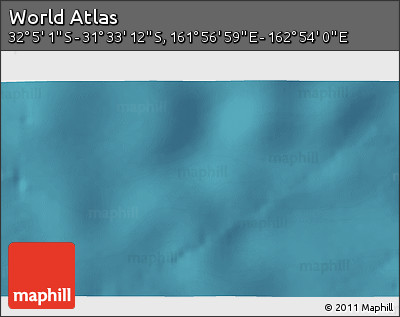 Satellite 3D Map of the Area around 31° 49' 7" S, 162° 25' 30" E
