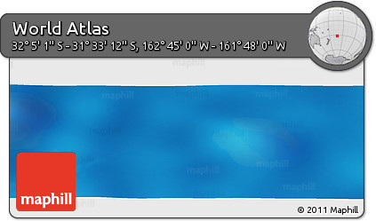 Physical Panoramic Map of the Area around 31° 49' 7" S, 162° 16' 30" W