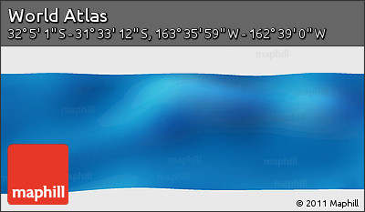 Physical Panoramic Map of the Area around 31° 49' 7" S, 163° 7' 30" W