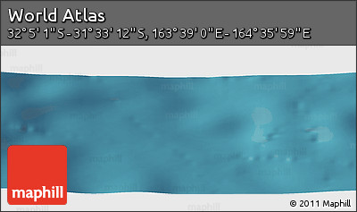 Satellite Panoramic Map of the Area around 31° 49' 7" S, 164° 7' 30" E