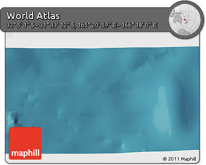 Satellite 3D Map of the Area around 31° 49' 7" S, 165° 49' 29" E