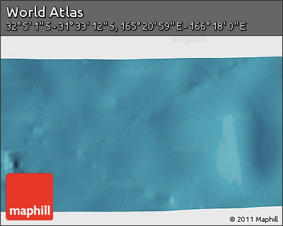 Satellite 3D Map of the Area around 31° 49' 7" S, 165° 49' 29" E