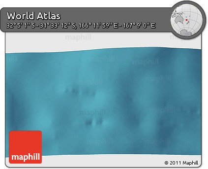 Satellite 3D Map of the Area around 31° 49' 7" S, 166° 40' 30" E