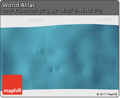 Satellite 3D Map of the Area around 31° 49' 7" S, 166° 40' 30" E