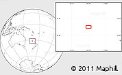 Blank Location Map of the area around 31° 49' 7" S, 166° 40' 30" E