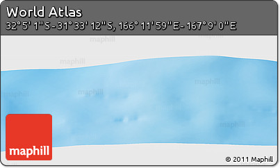 Physical Panoramic Map of the Area around 31° 49' 7" S, 166° 40' 30" E