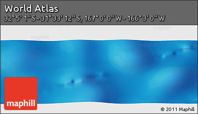 Physical Panoramic Map of the Area around 31° 49' 7" S, 166° 31' 30" W