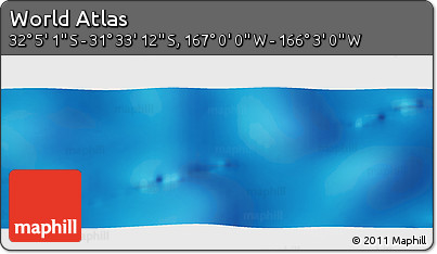 Physical Panoramic Map of the Area around 31° 49' 7" S, 166° 31' 30" W