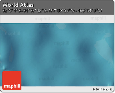 Satellite 3D Map of the Area around 31° 49' 7" S, 167° 22' 30" W