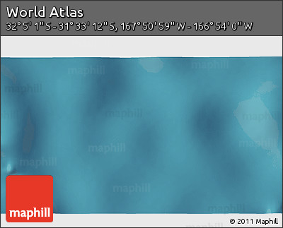 Satellite 3D Map of the Area around 31° 49' 7" S, 167° 22' 30" W