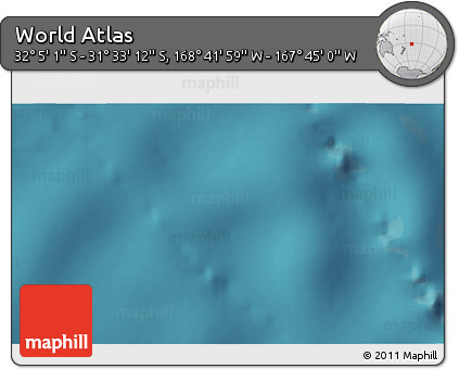 Satellite 3D Map of the Area around 31° 49' 7" S, 168° 13' 29" W