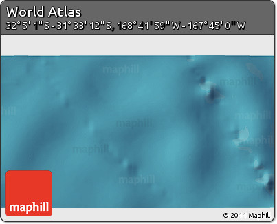 Satellite 3D Map of the Area around 31° 49' 7" S, 168° 13' 29" W