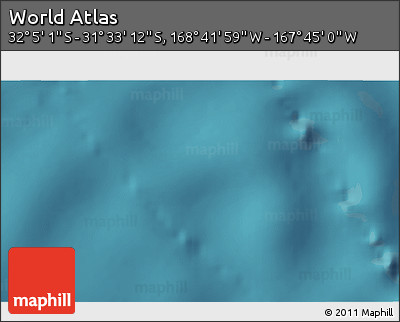 Satellite 3D Map of the Area around 31° 49' 7" S, 168° 13' 29" W