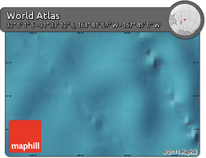 Satellite Map of the Area around 31° 49' 7" S, 168° 13' 29" W