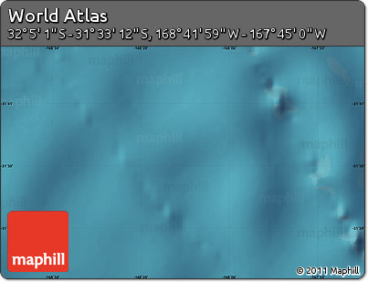 Satellite Map of the Area around 31° 49' 7" S, 168° 13' 29" W