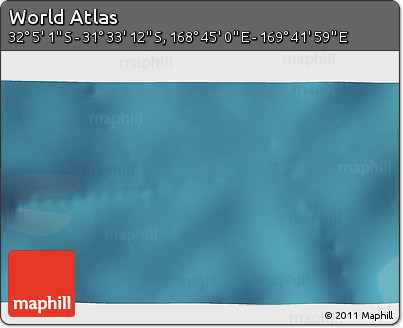 Satellite 3D Map of the Area around 31° 49' 7" S, 169° 13' 29" E