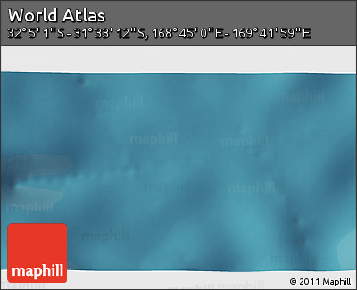 Satellite 3D Map of the Area around 31° 49' 7" S, 169° 13' 29" E