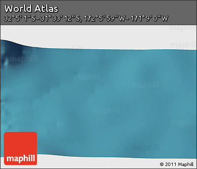 Satellite 3D Map of the Area around 31° 49' 7" S, 171° 37' 30" W