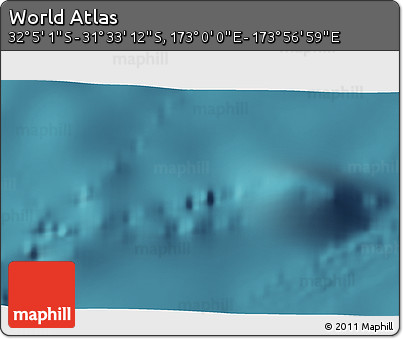 Satellite 3D Map of the Area around 31° 49' 7" S, 173° 28' 29" E