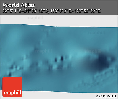 Satellite 3D Map of the Area around 31° 49' 7" S, 173° 28' 29" E