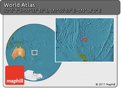 Satellite Location Map of the Area around 31° 49' 7" S, 174° 19' 29" E