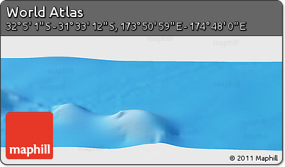 Physical Panoramic Map of the Area around 31° 49' 7" S, 174° 19' 29" E