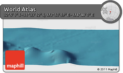 Satellite Panoramic Map of the Area around 31° 49' 7" S, 174° 19' 29" E