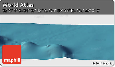 Satellite Panoramic Map of the Area around 31° 49' 7" S, 174° 19' 29" E