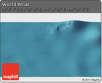 Satellite 3D Map of the Area around 31° 49' 7" S, 175° 10' 30" E