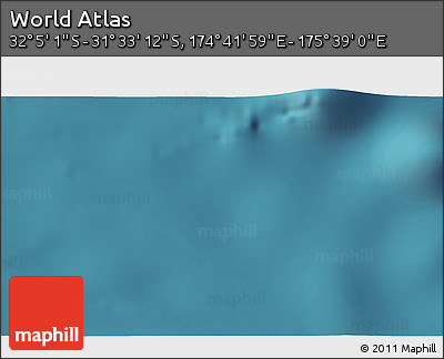 Satellite 3D Map of the Area around 31° 49' 7" S, 175° 10' 30" E
