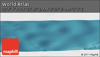 Satellite Panoramic Map of the Area around 31° 49' 7" S, 178° 34' 29" E