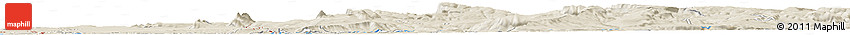 Shaded Relief Horizon Map of the Area around 31° 49' 7" S, 18° 46' 29" E