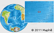 Physical Location Map of the area around 31° 49' 7" S, 18° 37' 30" W
