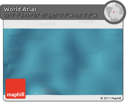 Satellite 3D Map of the Area around 31° 49' 7" S, 24° 34' 30" W