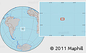 Gray Location Map of the area around 31° 49' 7" S, 27° 58' 30" W