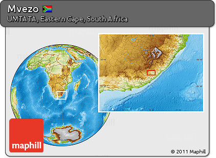 Physical Location Map of Mvezo