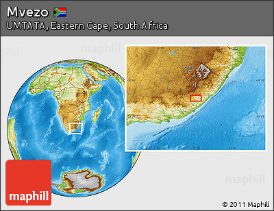 Physical Location Map of Mvezo