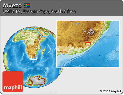 Physical Location Map of Mvezo