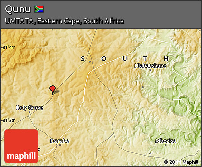 Physical Map of Qunu