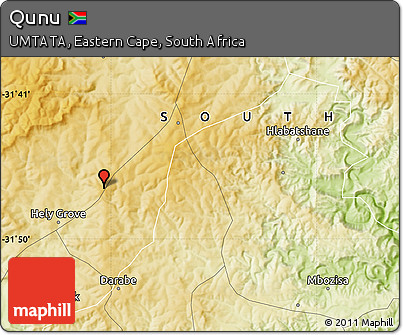 Physical Map of Qunu