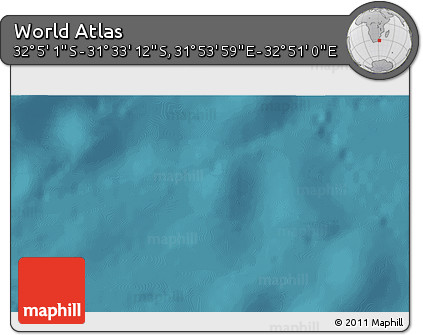Satellite 3D Map of the Area around 31° 49' 7" S, 32° 22' 30" E